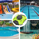 Ofuzzi Cyber 1000 H1 Cordless Robotic Pool Cleaner - Lime Green & Silver | Automatic Above-Ground Pool Vacuum, 90-Min Runtime, Self-Parking Tech